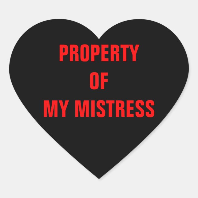STICKER CŒUR PROPRIÉTÉ DE MA MISÈRE (Devant)