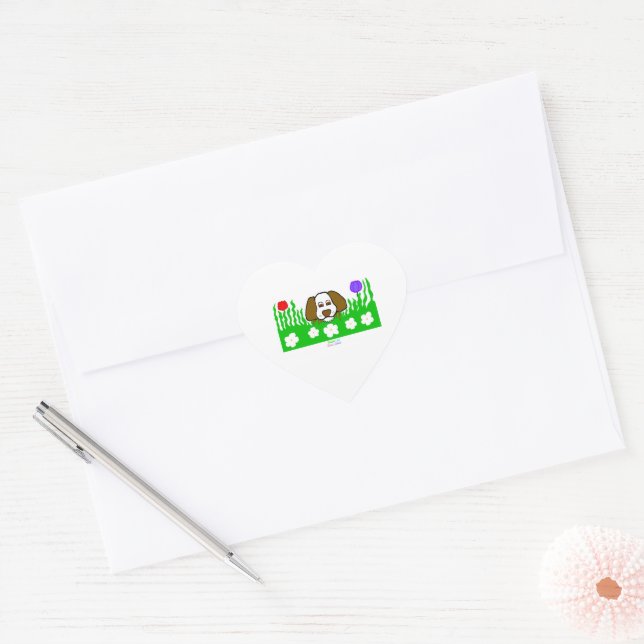 Sticker Coeur Pup N Play (Enveloppe)