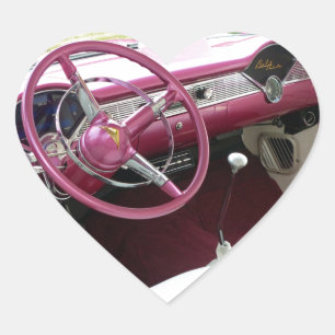 Sticker Cœur Purple Chevy Bel Air