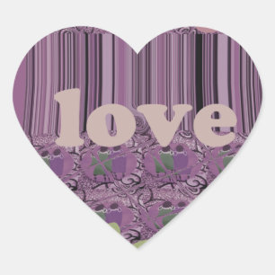 Sticker Cœur Purple Lots & Jouer Manger Afrique du Sud Traditio