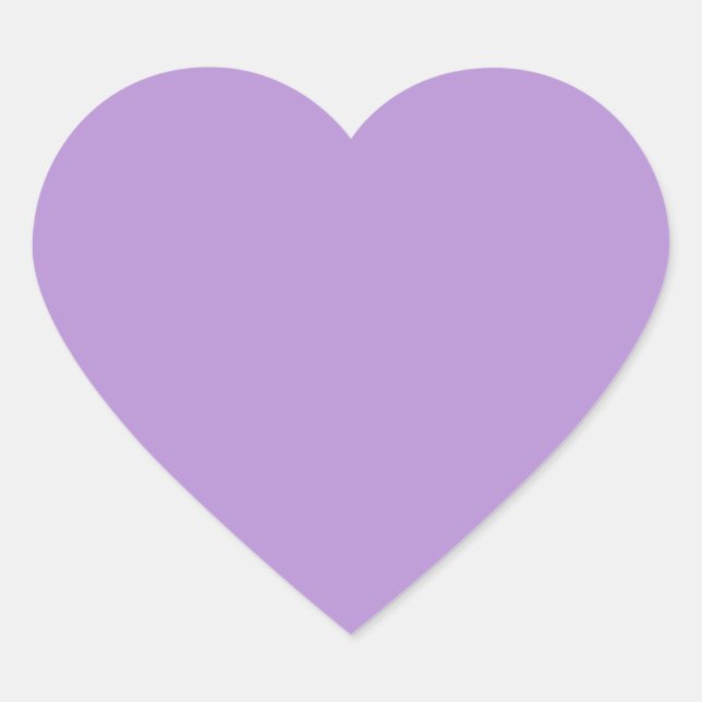 Sticker Cœur Purple pâle (couleur solide) (Devant)