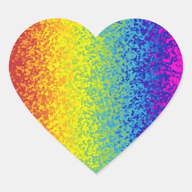 Sticker Cœur Rainbow Glitter Sparkle Royal Artistic Luster Art (Devant)