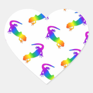 Sticker Cœur Rainbow Salamander
