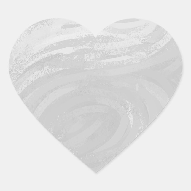 Sticker Cœur Rainy Sky Grey Swirl (Devant)