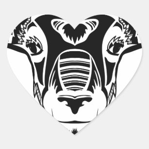 Sticker Cœur râteau sauvage