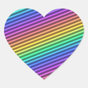 Sticker Cœur rayure nostalgique d'arcade : 