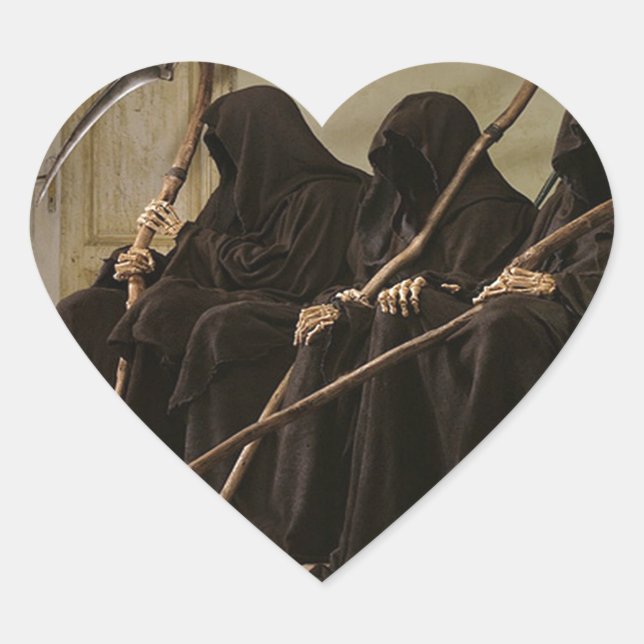 Sticker Cœur Reapers Grim En Attente De Vous (Devant)