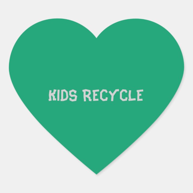 STICKER CŒUR RECYCLE ENFANTS (Devant)