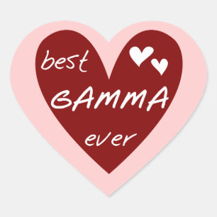 Sticker Cœur Red Heart Best Gamma Ever Tshirts et cadeaux