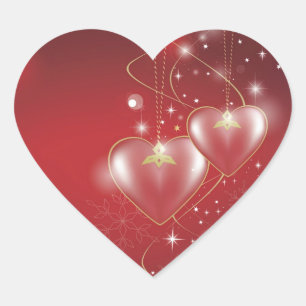 Sticker Cœur Red Hearts amour relations fond d'écran arrière - 