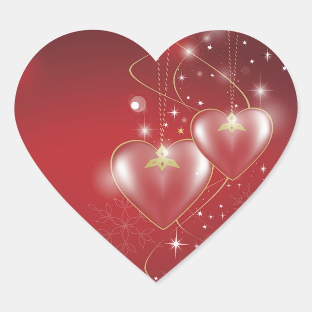 Sticker Cœur Red Hearts amour relations fond d'écran arrière -  (Devant)