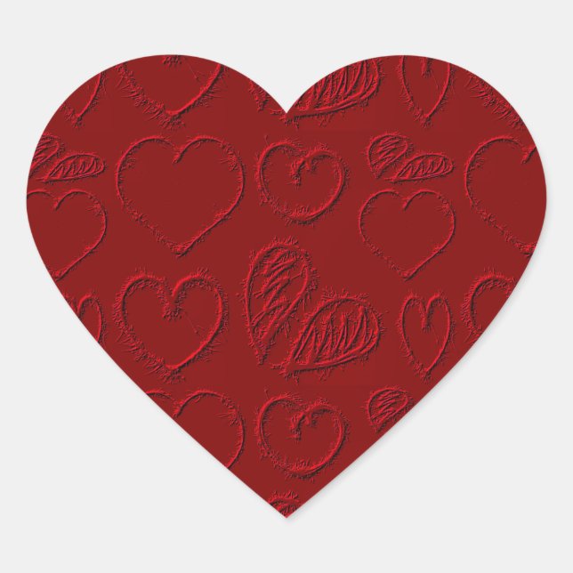 Sticker Cœur Red Hearts Saint-Valentin (Devant)