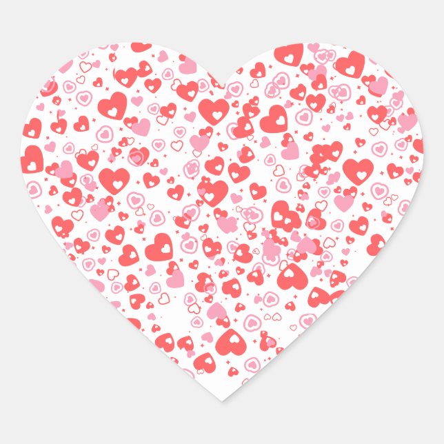 Sticker Cœur Red Love Hearts – Valentine Collection (Devant)
