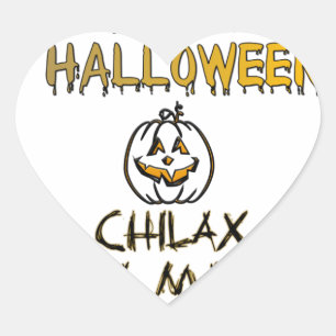 Sticker Cœur Refroidissez et détendez-vous Happy Halloween Coll