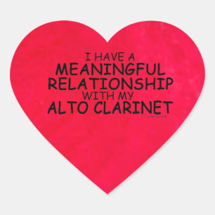 Sticker Cœur Relation significative Alto Clarinet Sticke Coeur