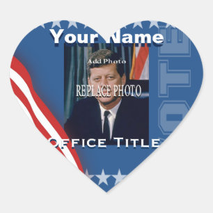 Sticker Cœur Remplacer la photo Coeur Modèle de campagne