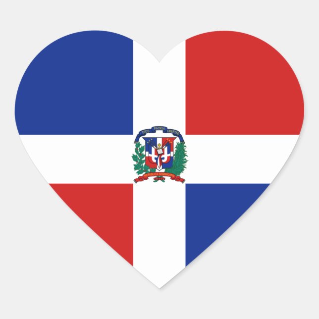 Sticker Coeur Rep. Dominicain (Devant)