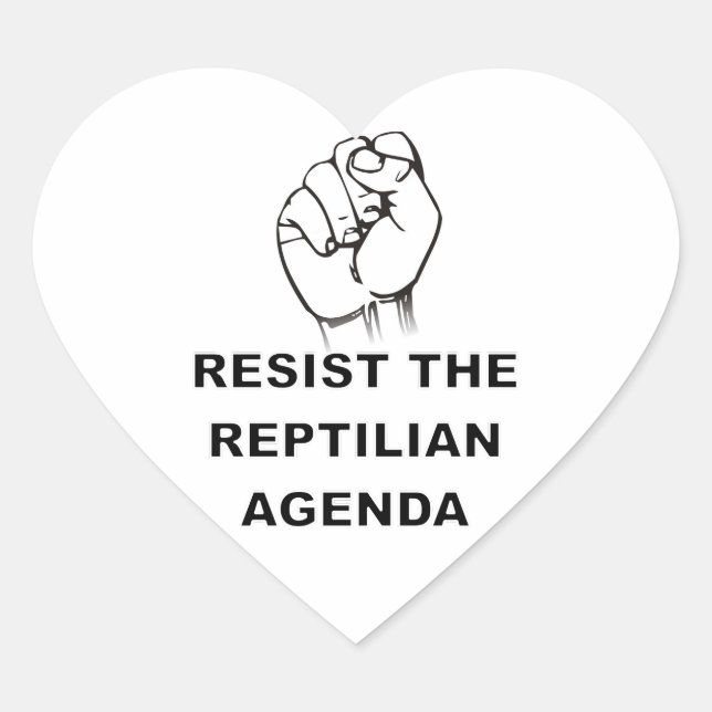 Sticker Cœur Résister À L'Agenda Républicain (Devant)