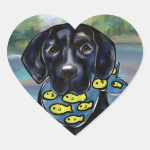Sticker Cœur Retriever du Labrador