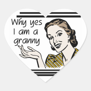 Sticker Cœur Rétro T-shirts et cadeaux de mamie
