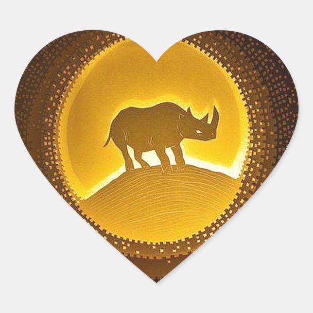 Sticker Cœur Rhino (Devant)