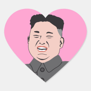 Sticker Cœur Rire Kim Jong-un