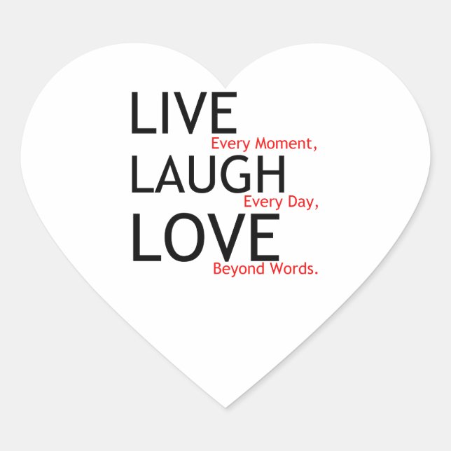 Sticker Cœur rire vivant amour (Devant)