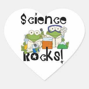 Sticker Cœur Roches de la Science de grenouilles