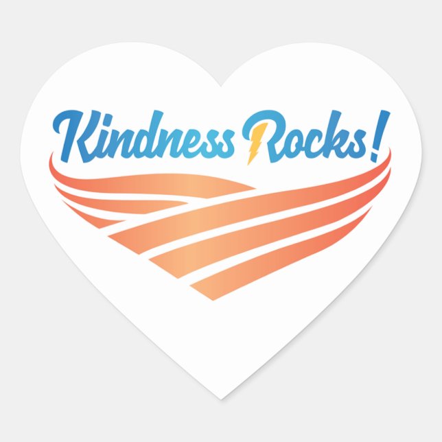 Sticker Coeur Rocks Kindness (Devant)