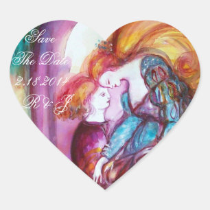Sticker Cœur ROMEO AND JULIET / Save the Date Heart