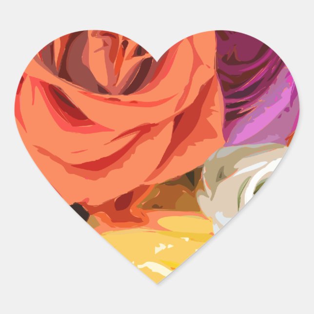 Sticker Cœur Rose (Devant)