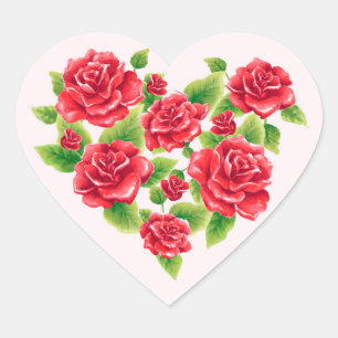 Sticker Cœur Rose