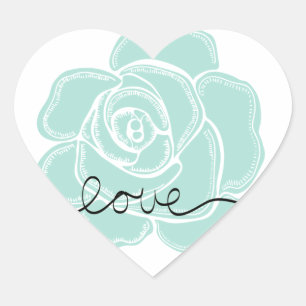 Sticker Cœur Rose