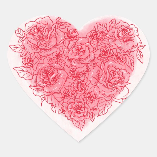 Sticker Cœur Rose (Devant)