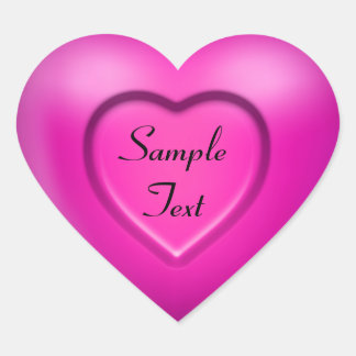 Sticker Cœur Rose 3D