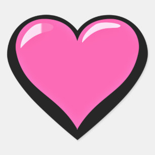 Sticker Coeur rose Aimer Cadeau