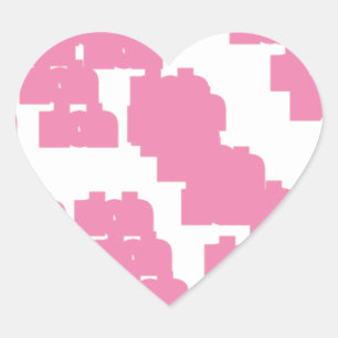 Sticker Cœur rose chanceux 888