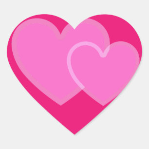 Sticker Coeur rose chaud