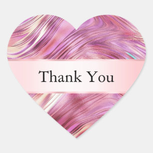 Sticker Cœur Rose Gold Glam Rose Merci Pearl Rose Fille