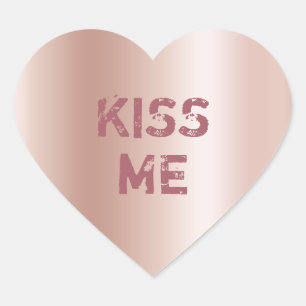 Sticker Cœur Rose Gold Pastel Ombré Conversation