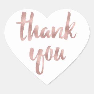 Sticker Cœur Rose or merci stickers, coeur, petit