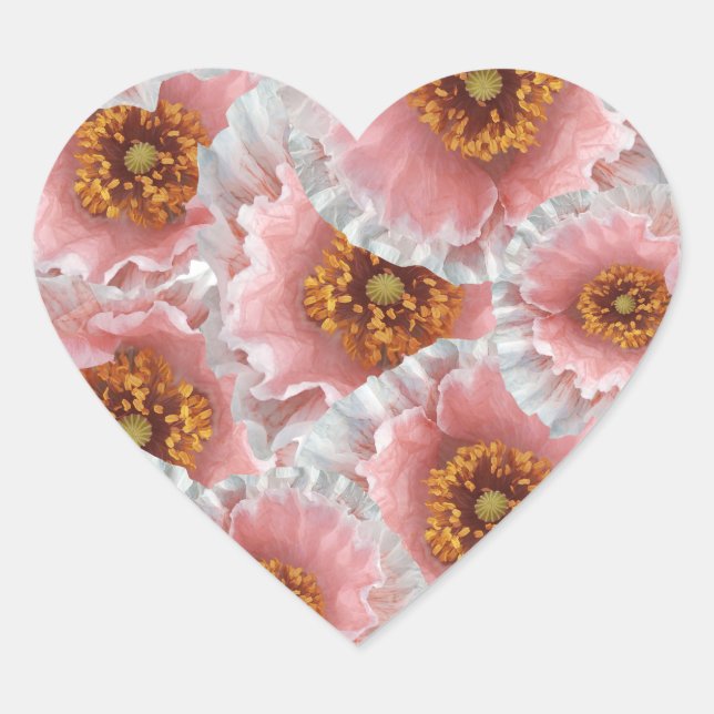 Sticker Cœur rose pop (Devant)