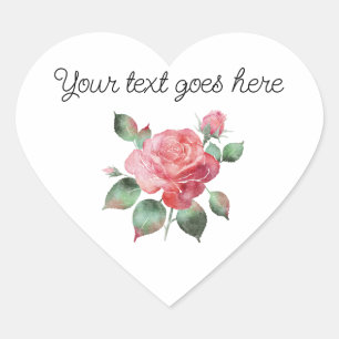 Sticker Cœur Rose précis