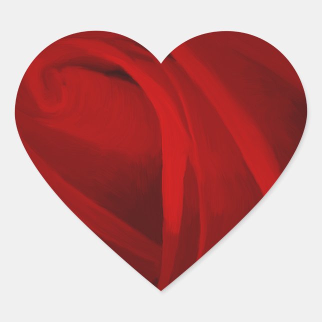 Sticker Cœur Rose rouge (Devant)
