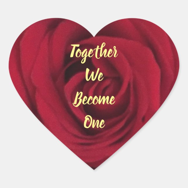 Sticker Cœur Rose rouge (Devant)