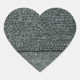 Sticker Cœur Rosetta Stone Hiéroglyphes égyptiens antiques