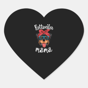Sticker Cœur rottweiler maman chiot maman chien maman amant amo