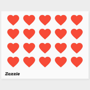 Sticker Cœur Rouge clair flamant clair couleur uni