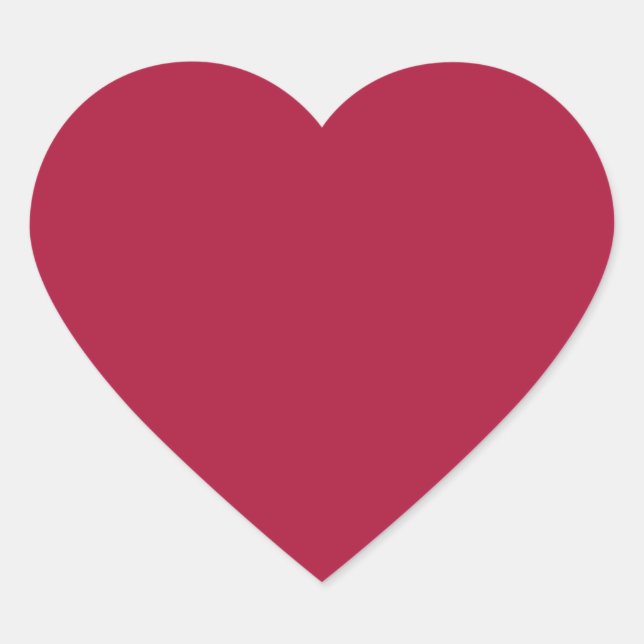 Sticker Cœur Rouge (couleur solide) (Devant)