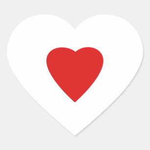 Sticker Cœur Rouge et Blanc Love Heart Design.
